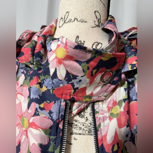 VINTAGE Zara floral hoodie coat NWT M - Picture 10 of 12